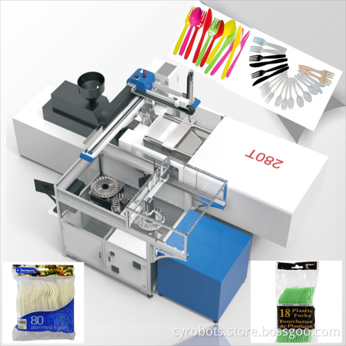 Automatic Packing Machine for Disposable Plastic Utensils (Forks, Spoons, Knives)